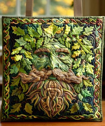 Ancient Forest Lord Quilted Tote Bag