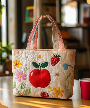 Apple Honor Quilted Tote Bag
