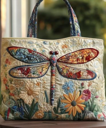 Aurora Wings Quilted Tote Bag