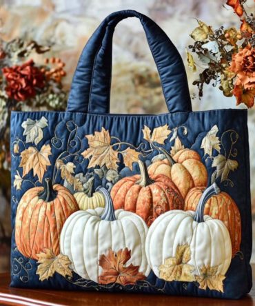Autumn Essence Quilted Tote Bag