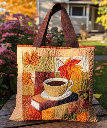 Autumn Brew Quilted Tote Bag