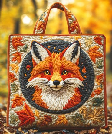 Autumn Fox Quilted Tote Bag
