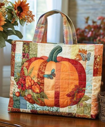 Autumn Frost Quilted Tote Bag