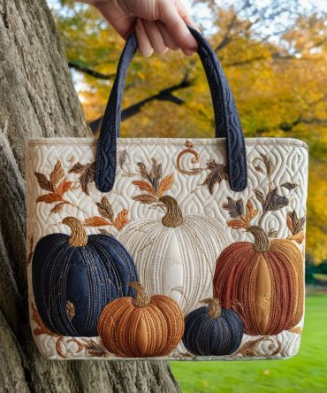 Autumn Glow Quilted Tote Bag