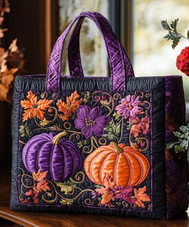 Autumn Hugs Quilted Tote Bag