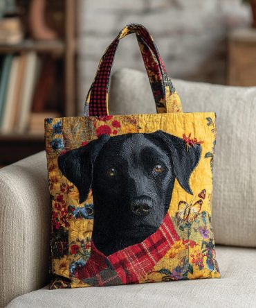 Autumn Labrador Retriever Quilted Tote Bag