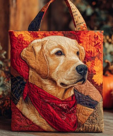 Autumn Paws Quilted Tote Bag