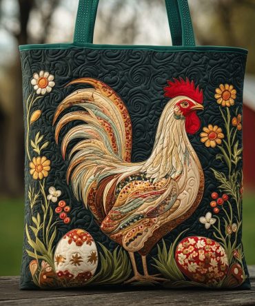 Barnyard Blossom Quilted Tote Bag