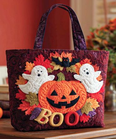 Batty Night Quilted Tote Bag