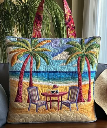 Beach Break Quilted Tote Bag