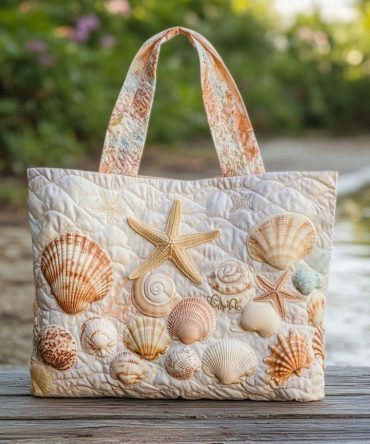 Beach Finds Quilted Tote Bag