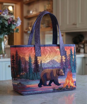 Bear Camp Glow Quilted Tote Bag