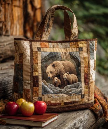 Bear Haven Quilted Tote Bag