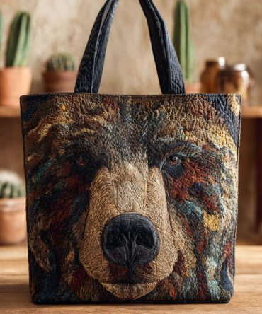 Bear Hollow Quilted Tote Bag