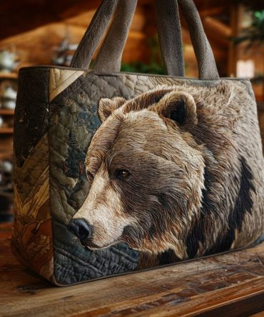Bear Meadow Quilted Tote Bag