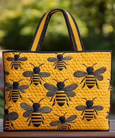 Bee Bliss Quilted Tote Bag