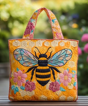 Bee Buzz Quilted Tote Bag