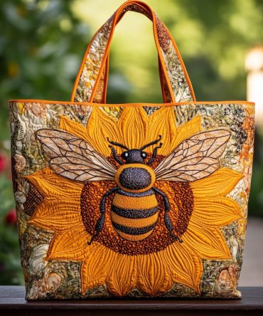 Bee Garden Quilted Tote Bag