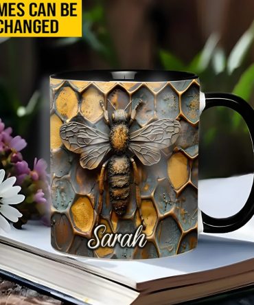 Bee Accent Mug - Personalized Accent Mug