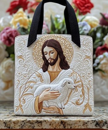 Blessed Savior Love Quilted Tote Bag
