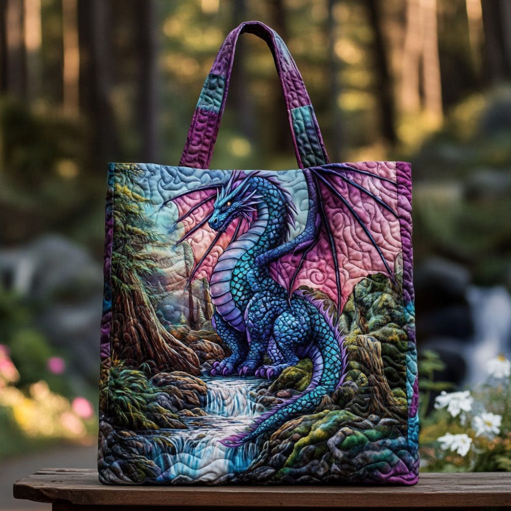 Dragon Quilted Tote Bag - Image 3