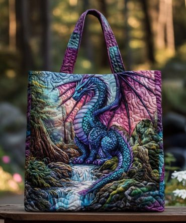 Bloom Dragon Quilted Tote Bag
