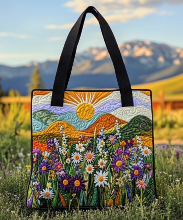 Blooming Field Quilted Tote Bag