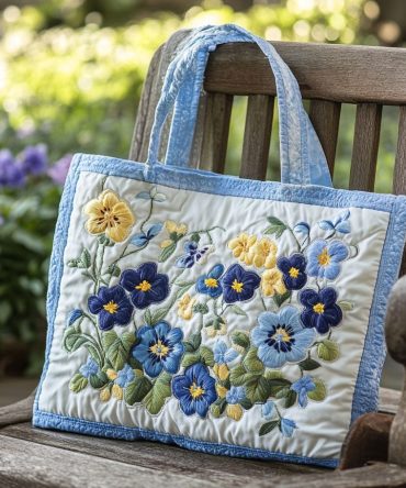 Blooming Sentiments Quilted Tote Bag