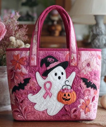 Blush Spirit Glow Quilted Tote Bag