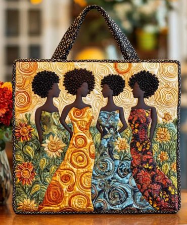 Bold Ebony Queen Quilted Tote Bag