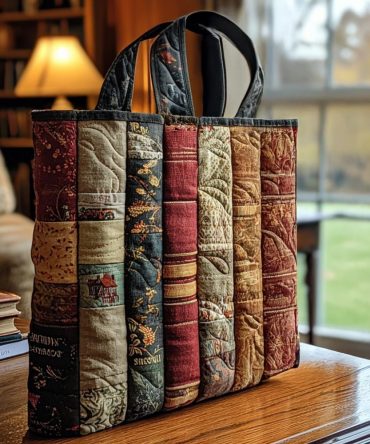 Book Nook Quilted Tote Bag