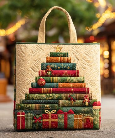 Book Pine Forest Quilted Tote Bag