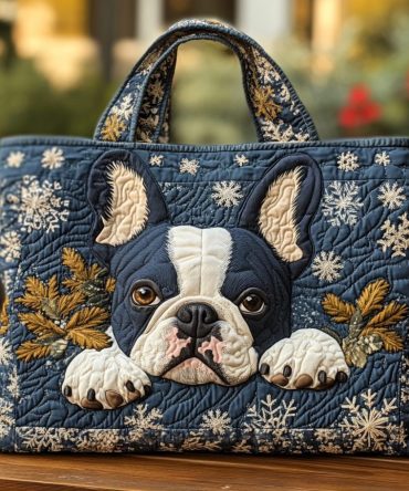 Boston Terrier Dream Quilted Tote Bag
