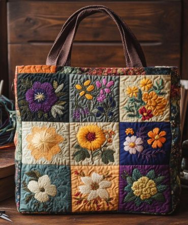 Bouquet Weave Quilted Tote Bag