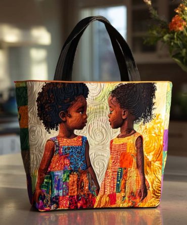 Bright Blossoms Quilted Tote Bag