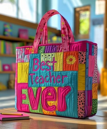 Bright Path Quilted Tote Bag