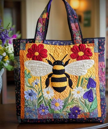 Buzz Charm Quilted Tote Bag