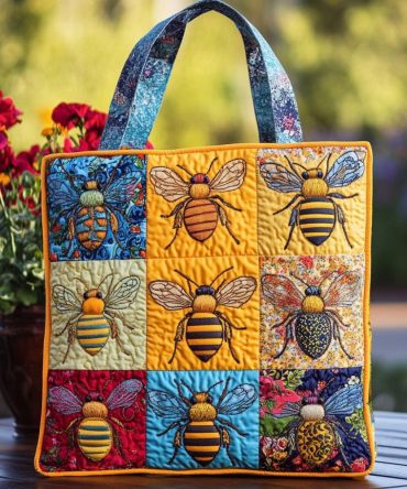 Buzz Joy Quilted Tote Bag