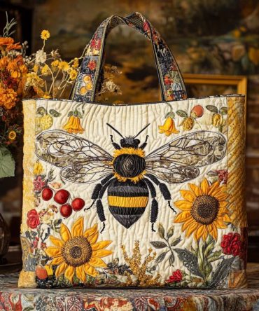 Buzz Love Quilted Tote Bag