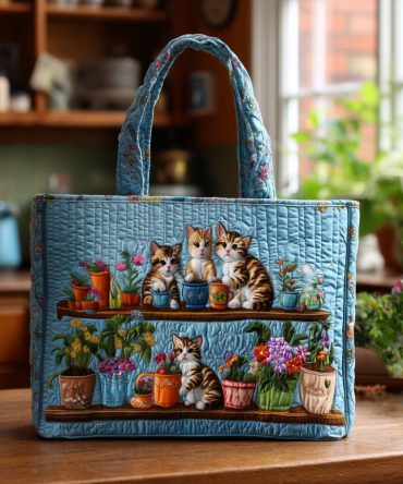 Calm Catwalk Quilted Tote Bag