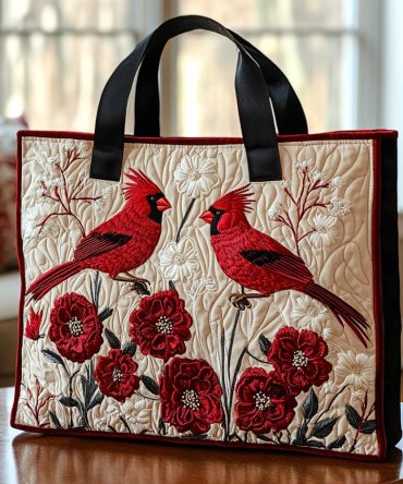 Cardinal Haven Quilted Tote Bag