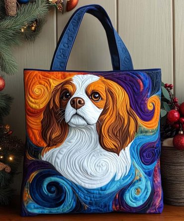 Cavalier Swirl Spirit Quilted Tote Bag