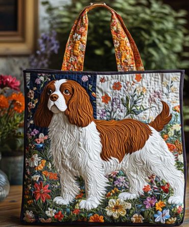 Cavalier Vintage Blossom Quilted Tote Bag
