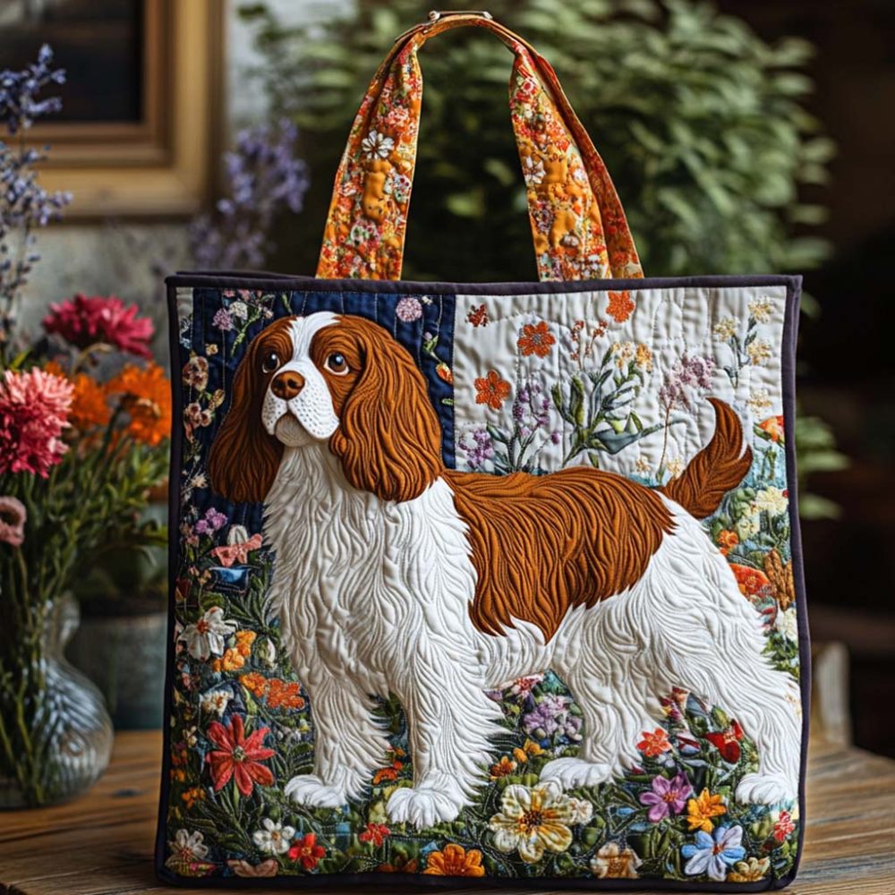 Cavalier Vintage Blossom Quilted Tote Bag