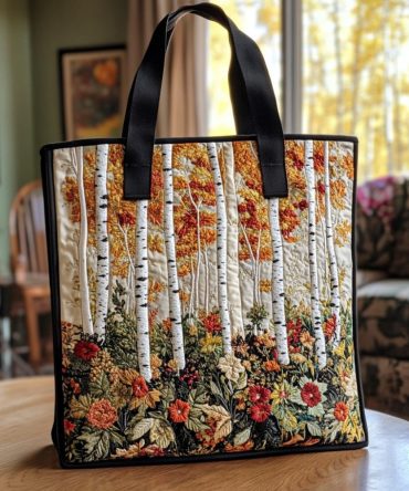 Cedar Song Quilted Tote Bag