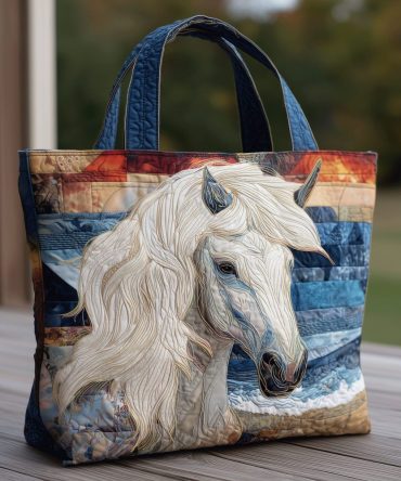 Celestial Horse Quilted Tote Bag