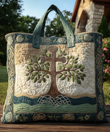 Celestial Path Quilted Tote Bag