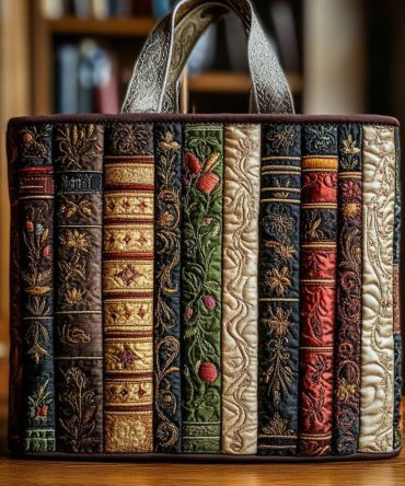 Chapter Delight Quilted Tote Bag