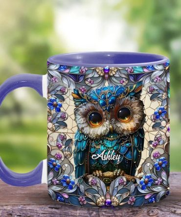 Charming Owl - Personalized Owl Accent Mug