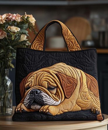 Charming Pup Dreams Quilted Tote Bag